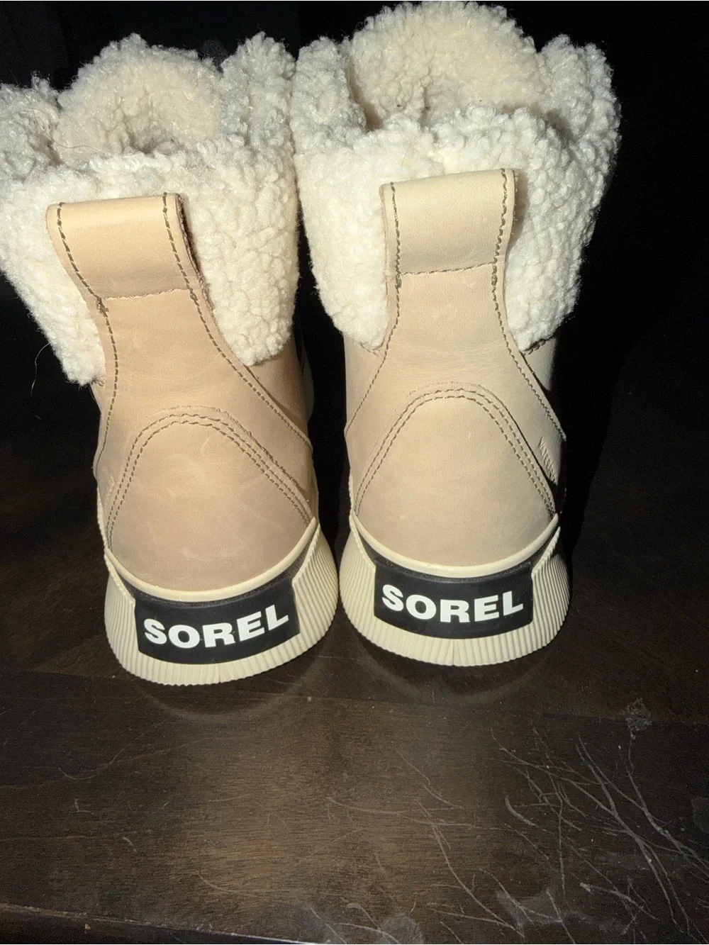 Sorel Beige Sherpa-Lined Waterproof Sneaker Boot